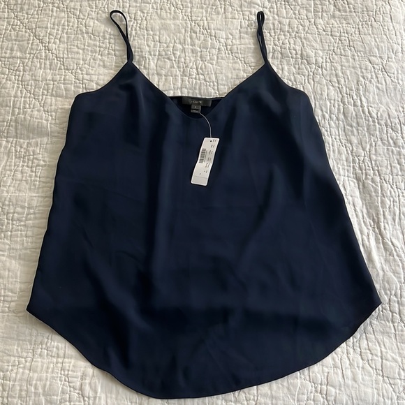 NWT J. Crew Silky Easy Layer Camisole in Navy - Picture 3 of 4